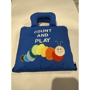 Vintage 1991 Pockets of Learning Soft Cloth Book Count And Play‎ Baby